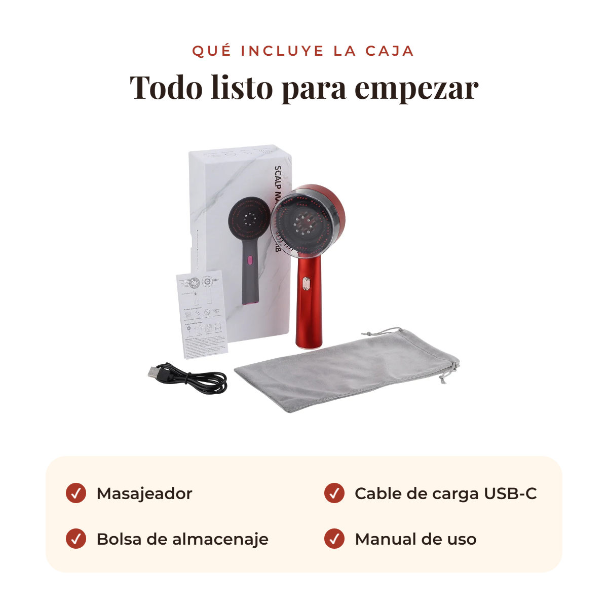 Qué incluye la caja del masajeador